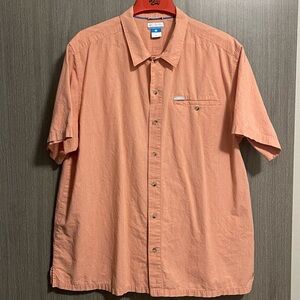 Columbia Bonehead Button Down - Quick Drying & Pastel Orange - Size XXL
